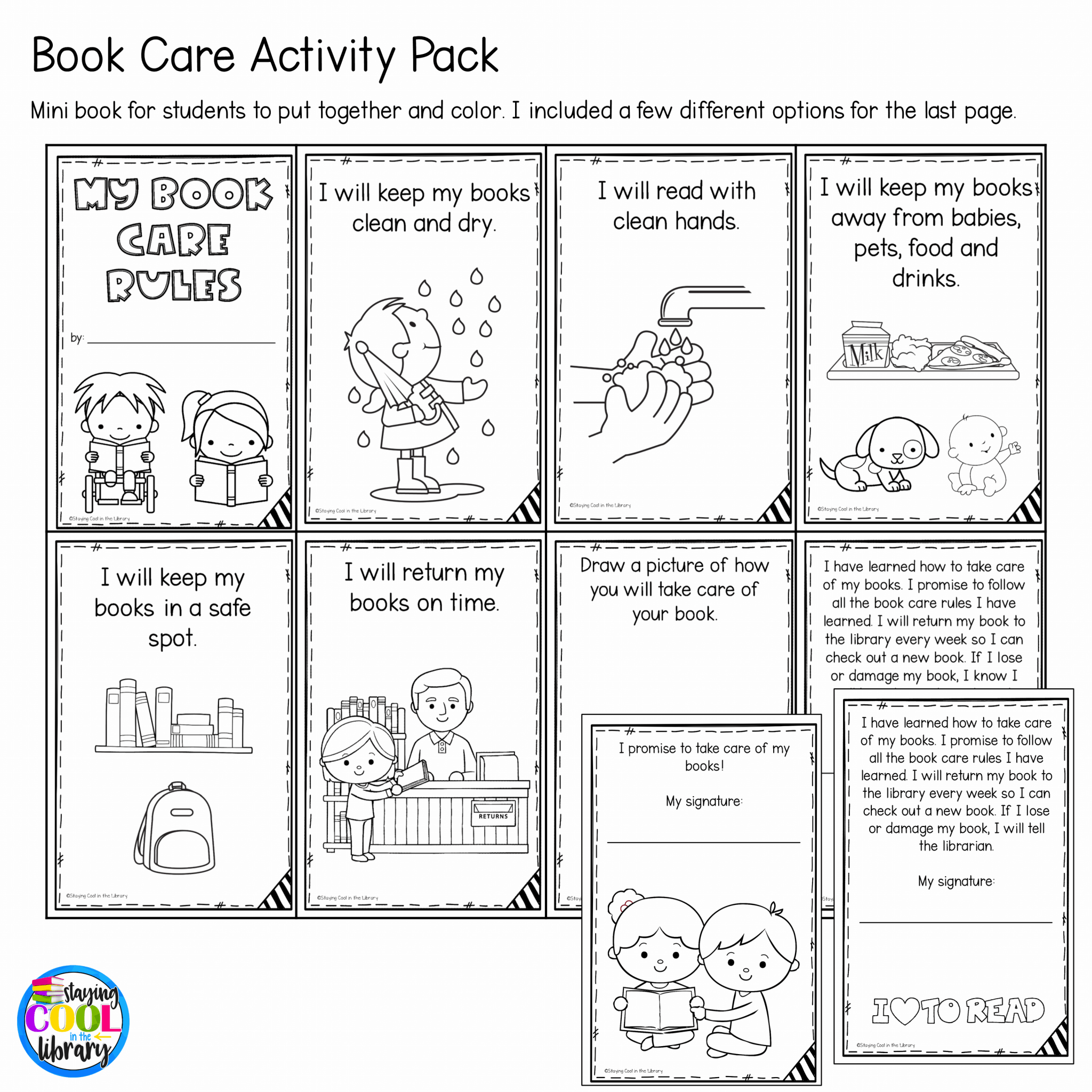 Book Care Activities