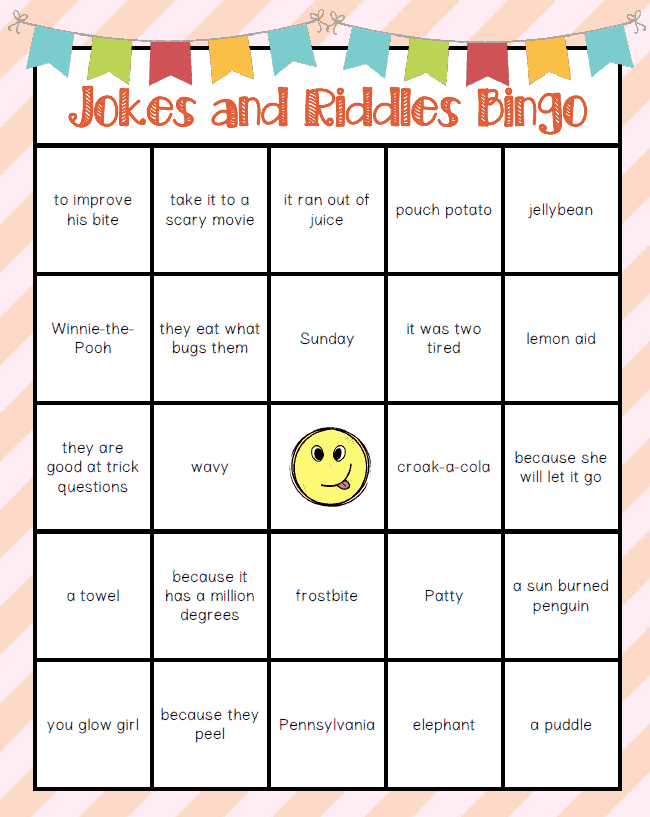 Jokes and Riddles Bingo