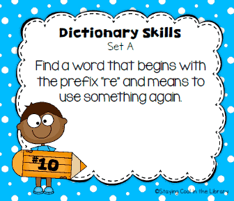 Dictionary Skills Task Cards for Grades 2-3