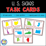 United States Map Task Cards