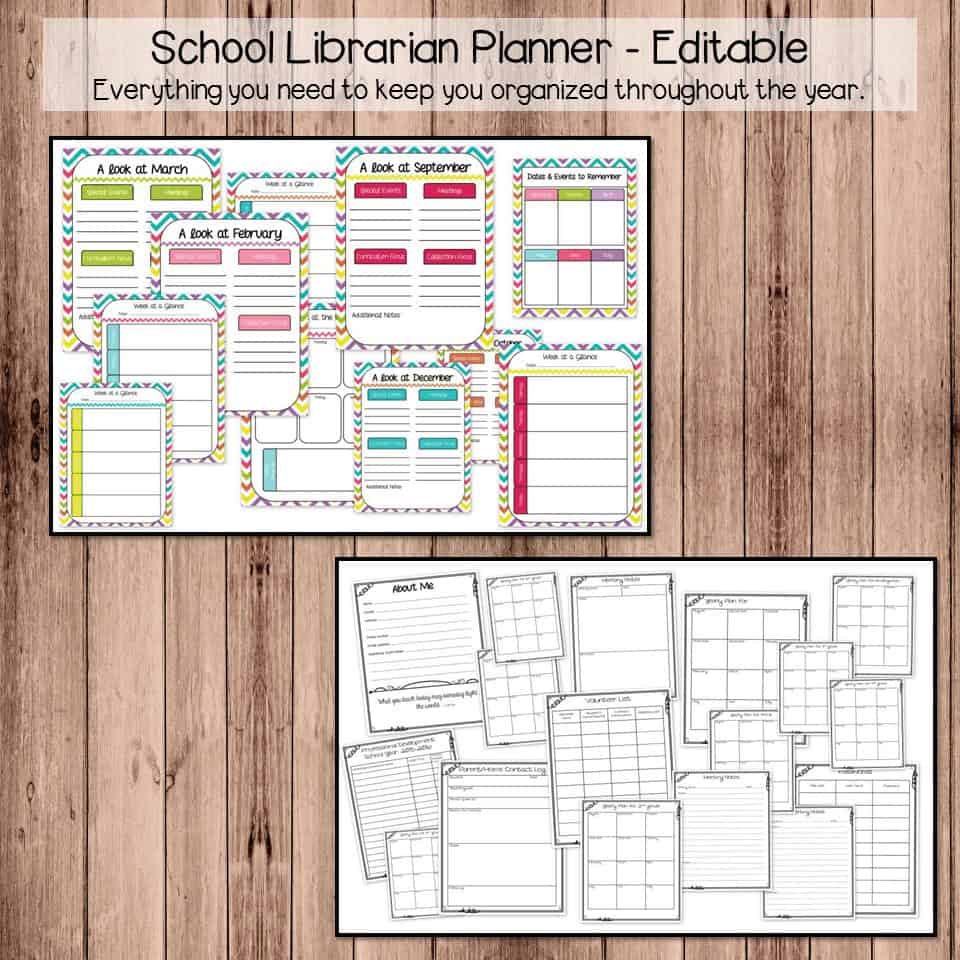 Ultimate School Librarian Survival Kit - Chevron Planner