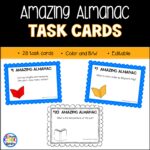 Almanac Practice Task Cards - Editable included