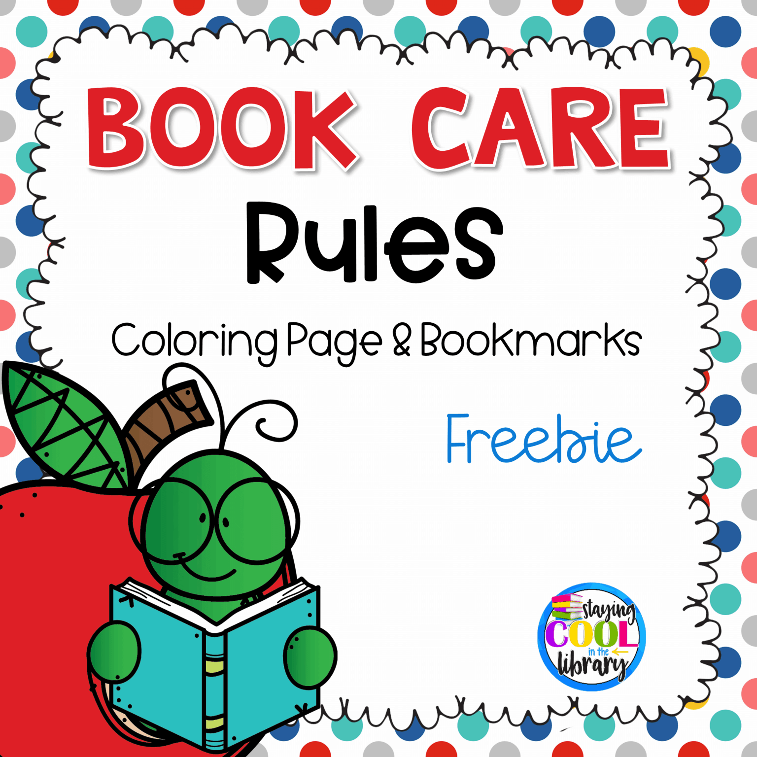 Book Care Rules - Coloring Page &amp; Bookmarks (Free)