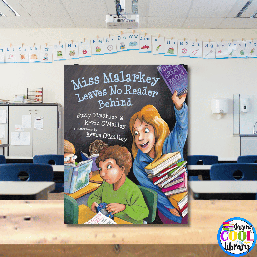 Miss Malarkey Leaves No Reader Behind is a just right book that shows real students modeling how to find just right books.