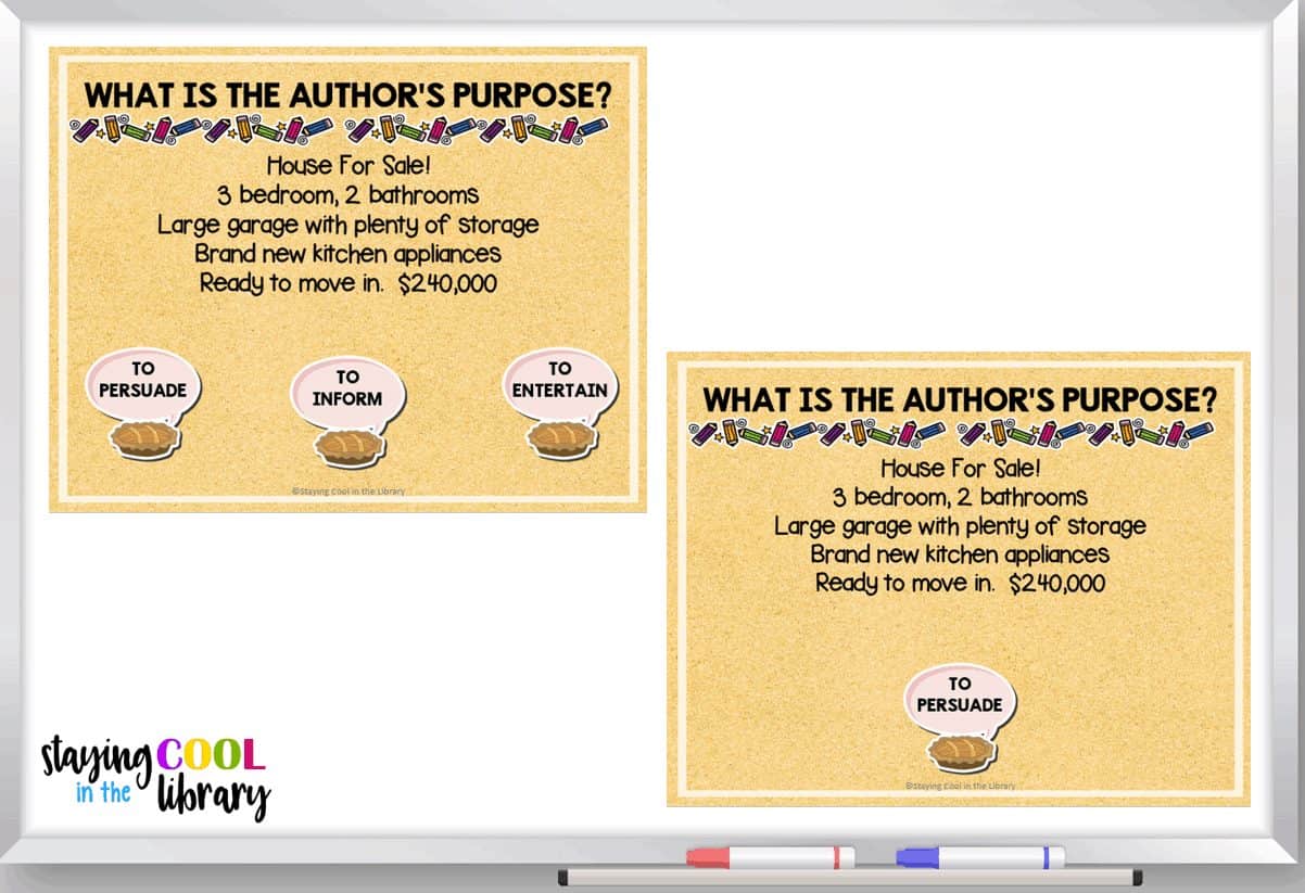 What is author's purpose?