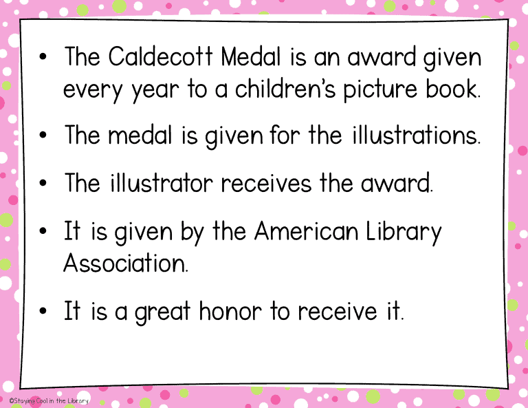 Caldecott Medal PowerPoint and Activities