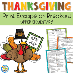 Thanksgiving Print Escape or Breakout Activity