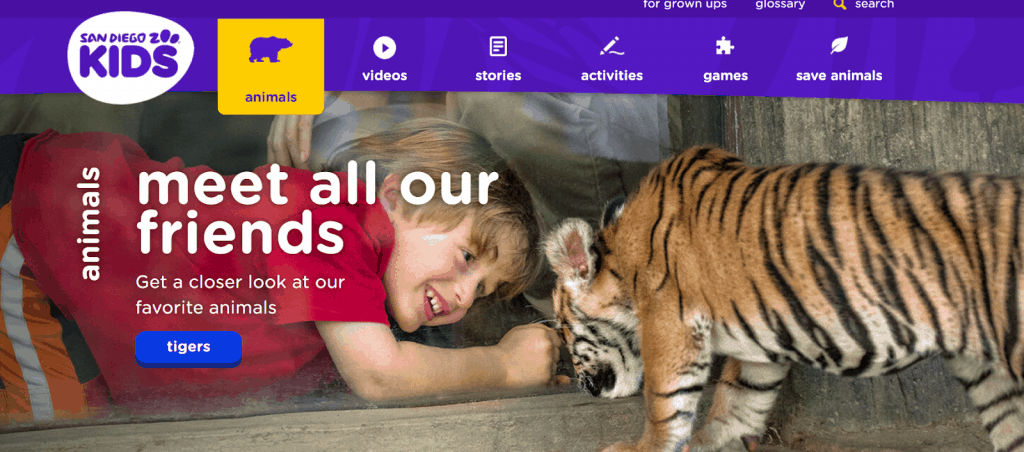 San Diego Zoo Kids - Animal Websites for Students