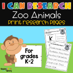I Can Research  Zoo Animals Print Research Templates