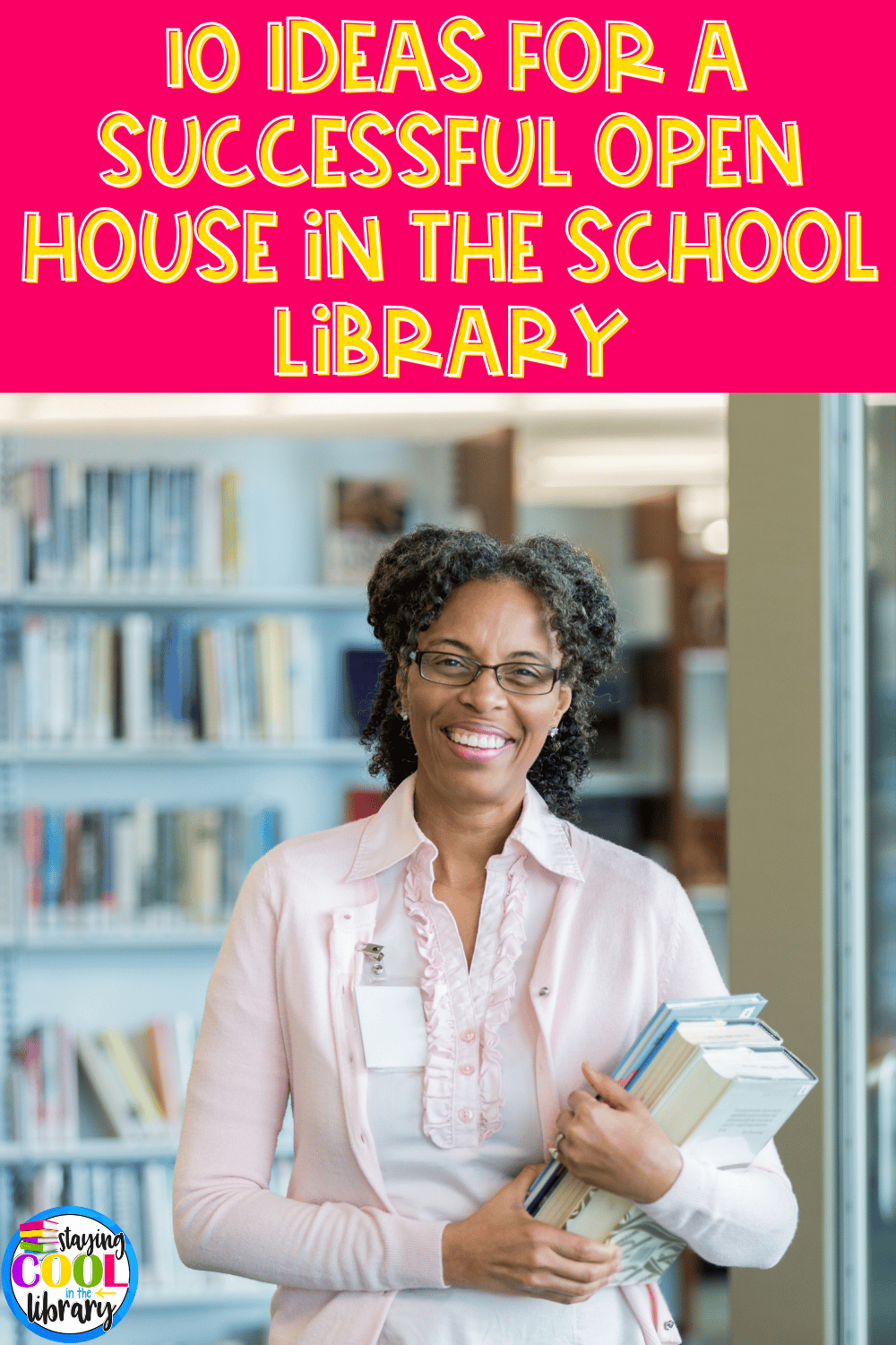 Getting your library ready for open house can feel like a whirlwind, especially in those busy back to school weeks. If you’re not quite ready to start planning, be sure to pin this post to your favorite librarian board on Pinterest. That way, when you’re ready to make your library shine, you’ll have all these ideas and free resources right at your fingertips!