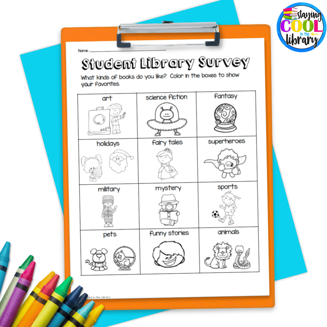 Reading surveys are great for planning library displays.
