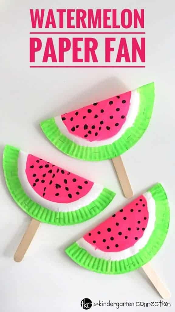Watermelon Paper Fan craft 