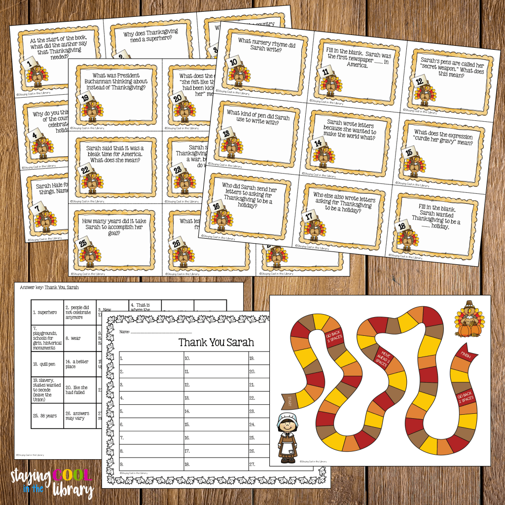 Thank You, Sarah Scoot Activity