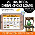 Dragons Love Tacos - Digital Choice Board | Google Slides & Print