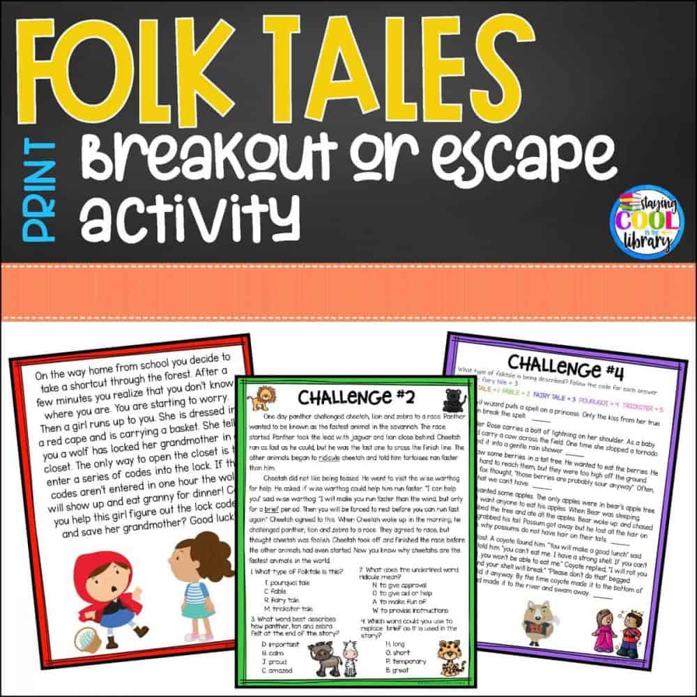Folktales Print Breakout Escape Activity