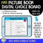 FREE Picture Book Digital Choice Board - Harry the Dirty Dog