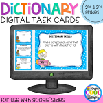 Dictionary Skills Task Cards for Google Slides Grades 2 and 3