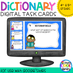 Dictionary Skills Task Cards for Google Slides Grades 4 and 5