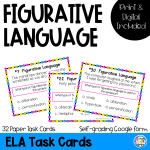 Figurative Language Task Cards | Print and Google Classroom