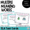 ELA Task Card Bundle | Print and Google Classroom - Staying Cool in the ...