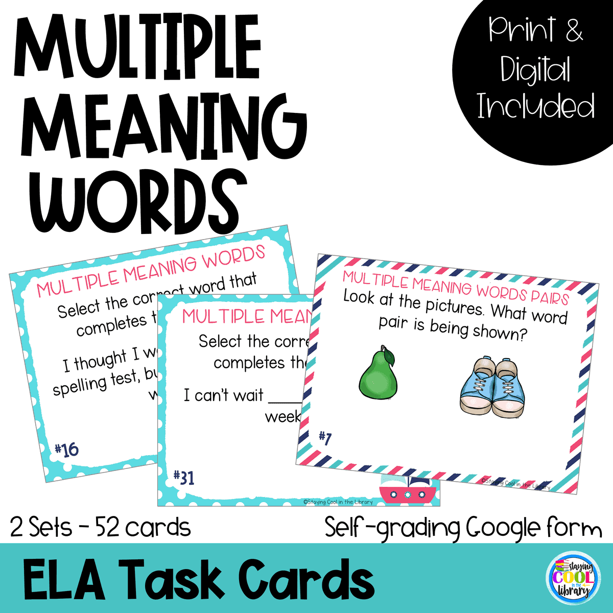 Real Photo Language Cards: Multiple Meaning Words