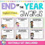End of the Year Classroom Awards Editable | Google Slides and Print