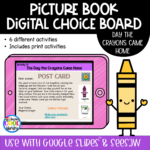 Day the Crayons Came Home - Digital Choice Board | Google Slides & Print