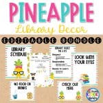Library Décor Set Bundle | Pineapple Theme