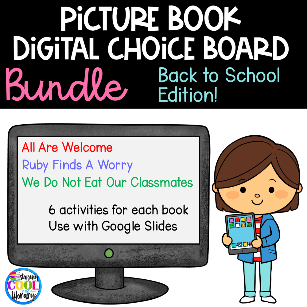 Back to School Picture Book Digital Choice Board - BUNDLE