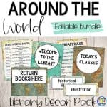 Library Decor Set Bundle | Around the World - Maps Theme