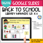Library Manners Choice Board - Google Slides