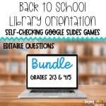 BUNDLE School Library Orientation Google Slides Game