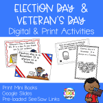 Election Day and Veteran's Day Print and Digital Mini Books
