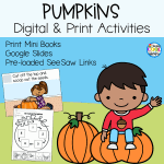 Pumpkins Print and Digital Mini Books - Distance Learning