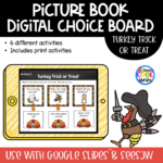 Turkey Trick or Treat - Digital Choice Board | Google Slides & Print