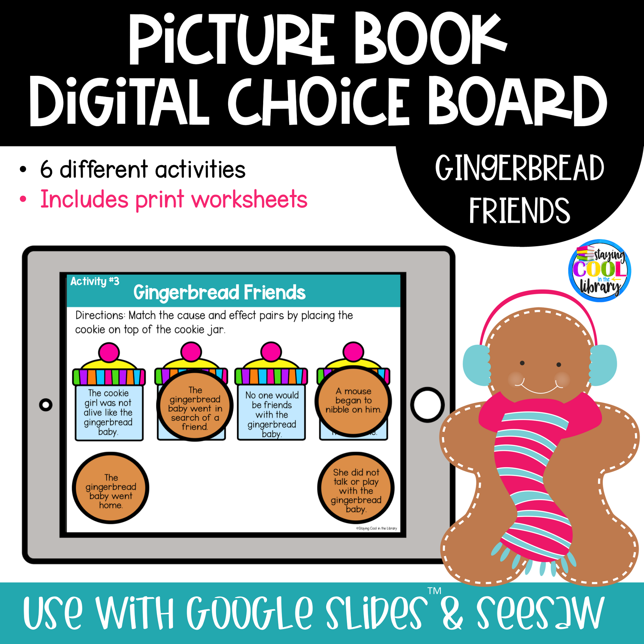 Gingerbread Friends - Digital Choice Board | Google Slides & Print ...