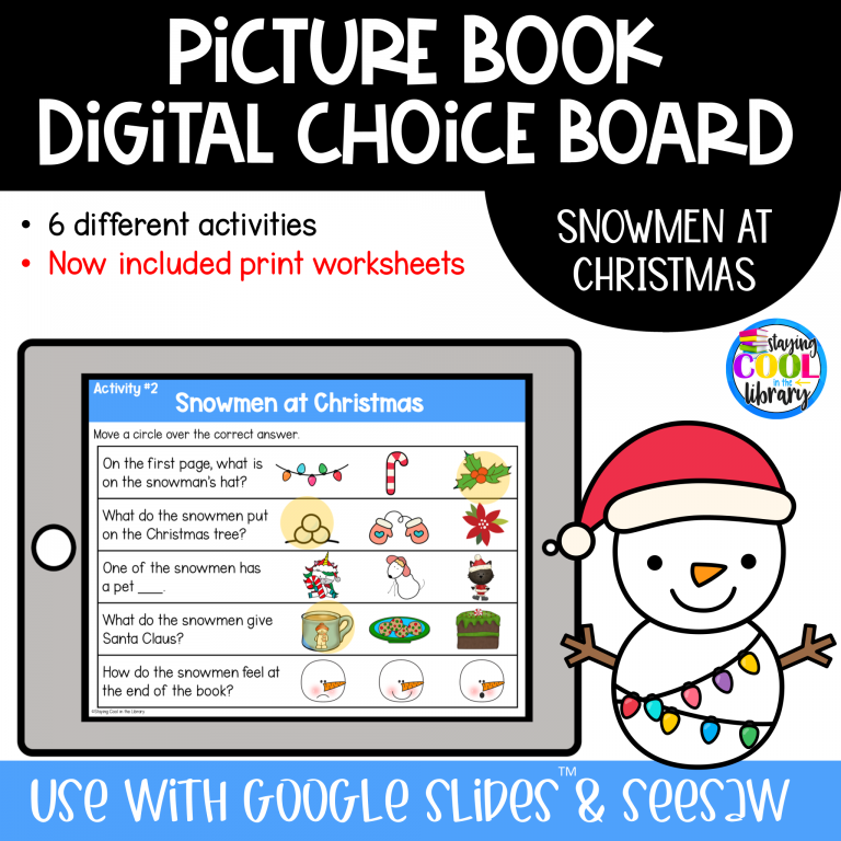 Snowmen at Christmas - Digital Choice Board | Google Slides & Print ...