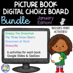 January Picture Book Digital Choice Boards - BUNDLE | Google and Print