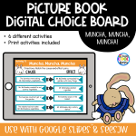 Muncha, Muncha, Muncha - Digital Choice Board | Google Slides & PRINT