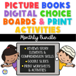 Picture Book Digital Choice Boards - MONTHLY BUNDLE | Google Slides & SeeSaw