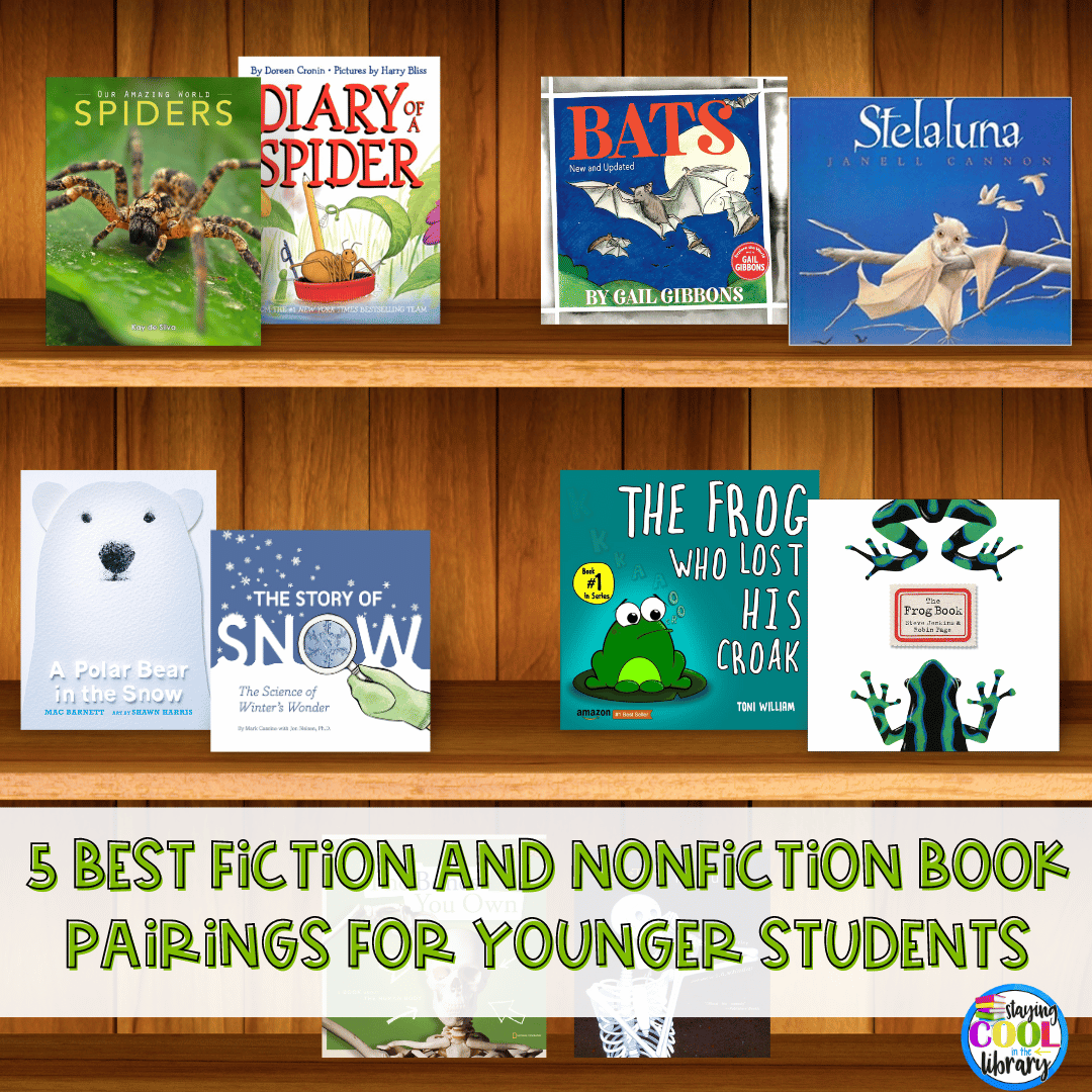 These Books Pairings for young students will help them dive into the worlds of fiction and nonfiction.