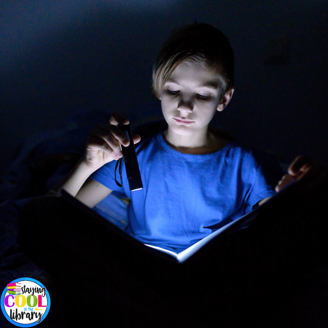 Reading in the dark just might be the most favorite of all library rewards from a student perspective.