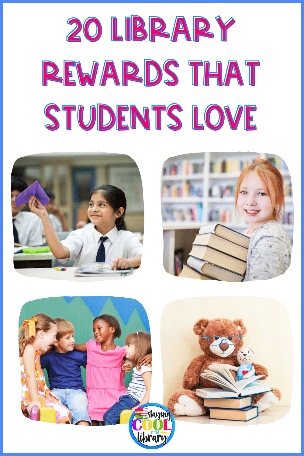 Looking for reward ideas for your school library? This blog post details 20 library rewards and incentives that students love.  From individual to class rewards these can be an important part of your classroom management. 