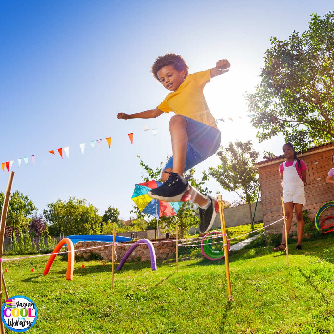 Create your obstacle course inspired by Peter Rabbit.