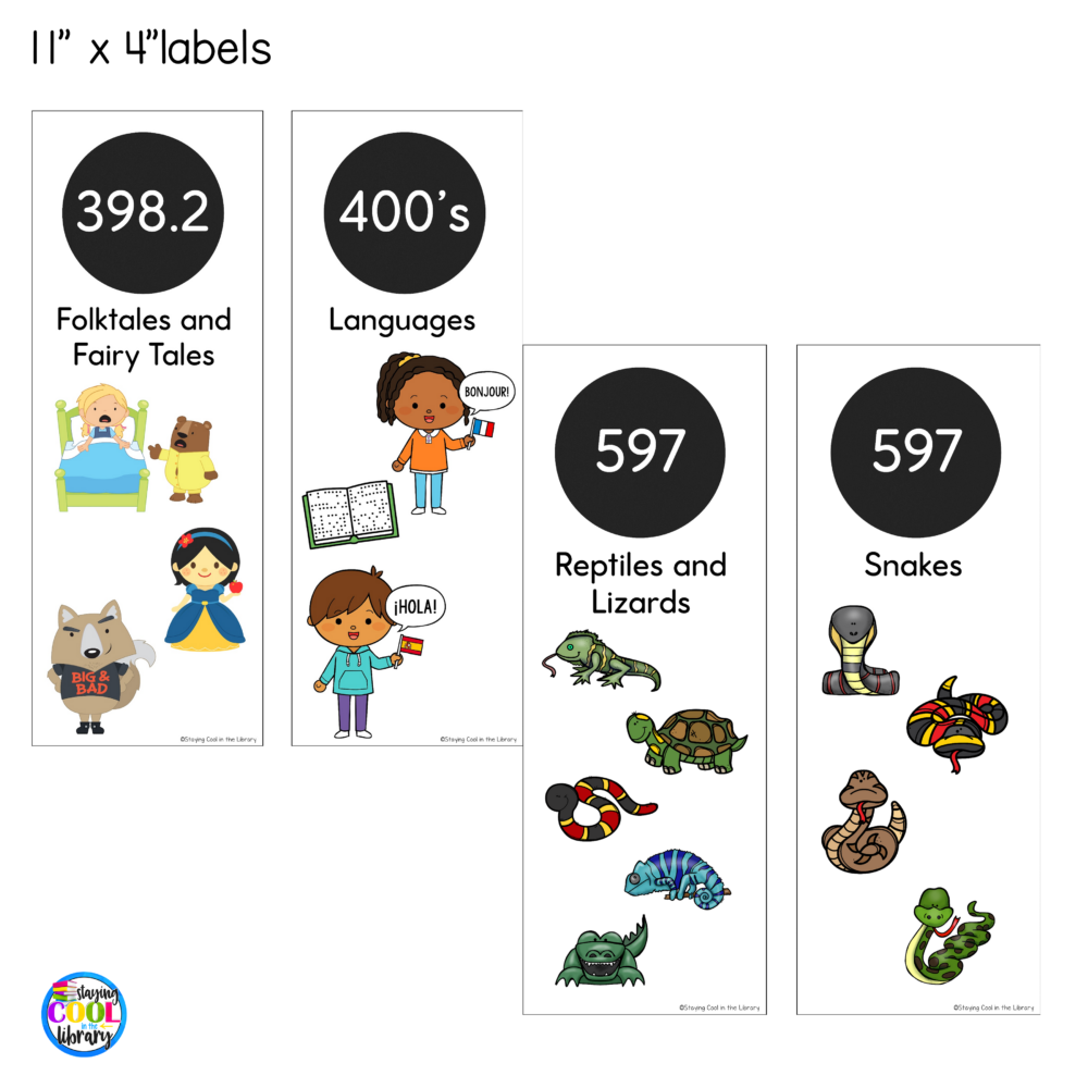 Nonfiction Library Shelf Labels Dewey Decimal System Staying Cool