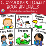 School Library and Classroom Book Bin Labels and Stickers