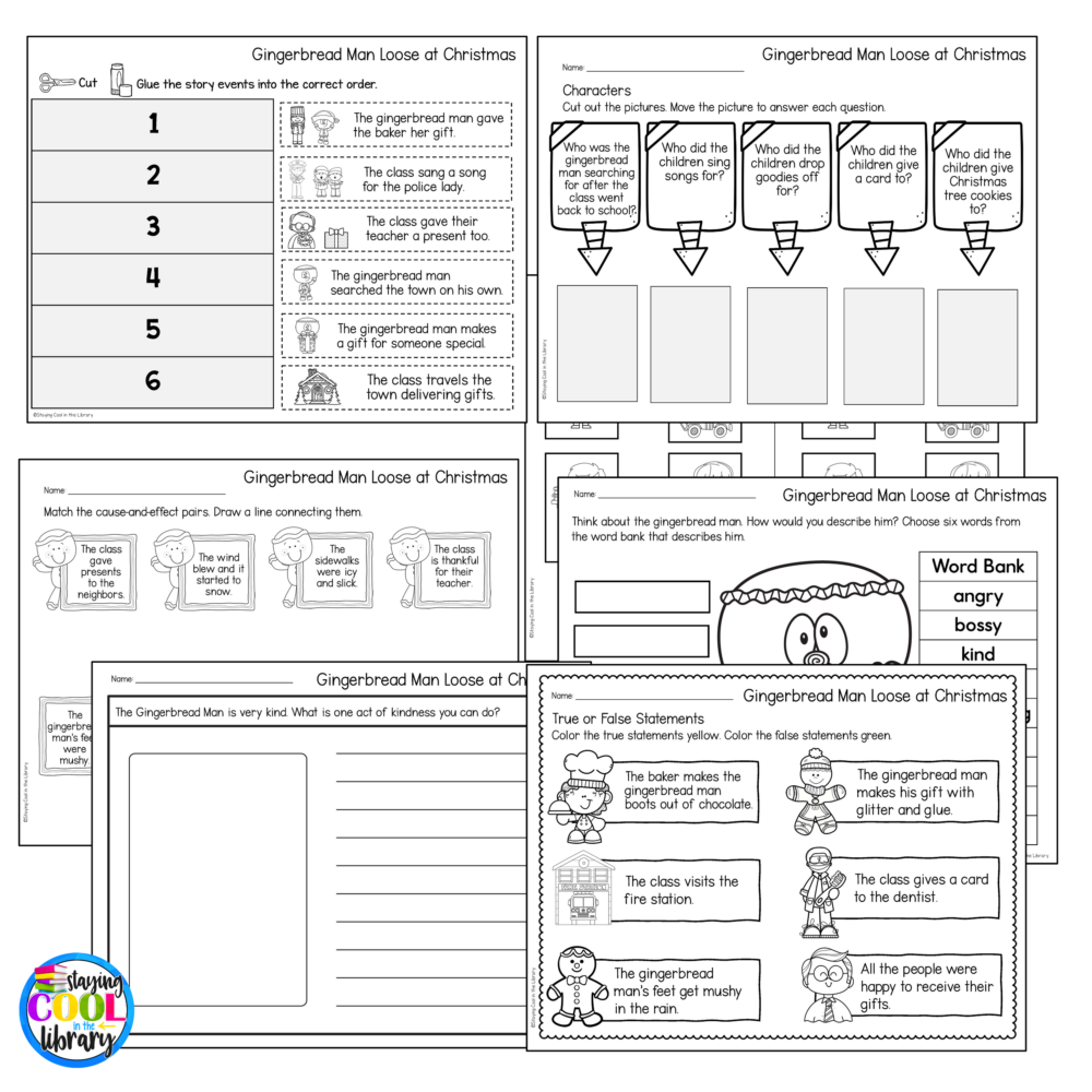 Gingerbread Stories Read Aloud Picture Book Activites Printables - Image 5