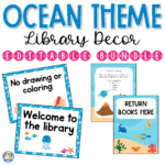 Ocean Theme School Library Decor